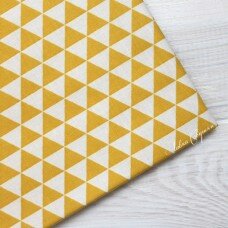 100% хлопок "Треугольники" Цвет желтый