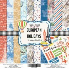 Двусторонний набор бумаги 20*20 "European Holidays"