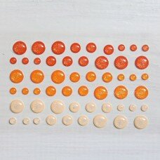 Эмалевые точки "Оранжевый микс" с глиттером
