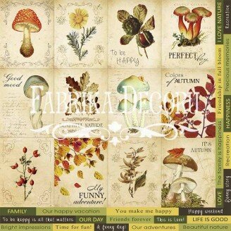 Односторонний лист 30*30 см "Карточки. Botany Autumn" англ